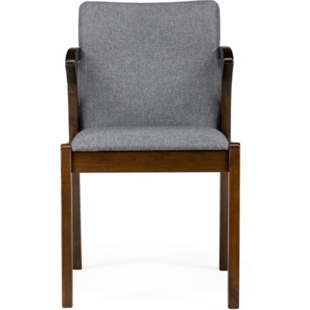 Wooden stool Artis array of gvee/fabric, Cappuccino/gray 49x58x84 cm-1