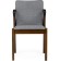 Wooden stool Artis array of gvee/fabric, Cappuccino/gray 49x58x84 cm