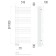 Water towel Terminus "Astra" P20, 70x800 mm, lower connection, chrome