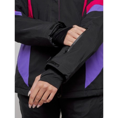 Ski jacket female winter, size 46, black color-10