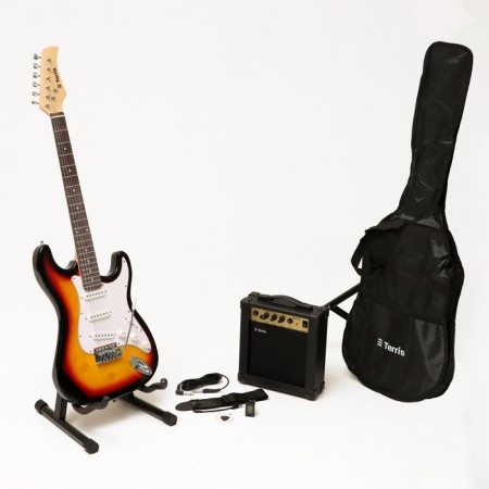 Kit: electrihitara, combi, cover, stand, terris tpack-1 sb, tuner color Sanbert-3