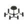 NIAMI chandelier, 48W Led, 4000k, 2976lm, black color