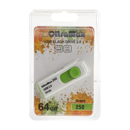 OLTRAMAX 250, 64 GB, USB2.0 flash drive, th he is up to 15 MB/s, PBU up to 8 Mb/s, green-2