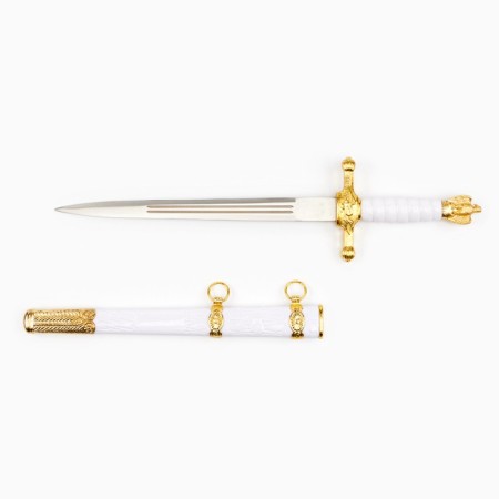 White dagger with gold trim, 35 cm-2