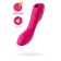 Vacuum-wave contactless stimulator of the Satiffyer Curvy Trinity 3 clitoris, silicone, red color
