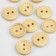 A set of wooden buttons, 2 punctures, d = 15 × 3 mm, 10 pcs