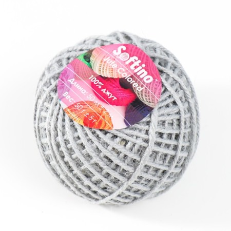 Yarn 100% juts "Softino Jute Colored" 50m ± 2m gray 50 g