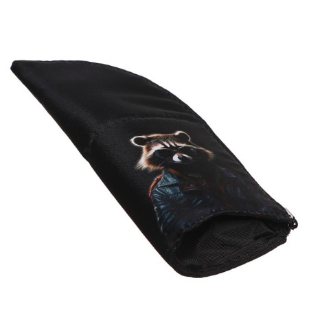 Penal Tubu-Construction, 85 x 210 x 65 mm, soft, fabric, calligrata, PMO 12-20 "raccoon"-3