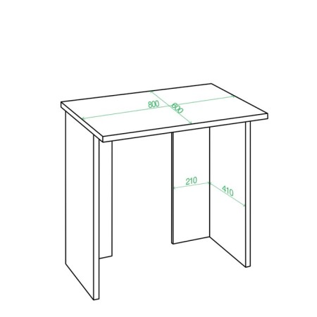 Table, 800 × 600 × 770 mm, color wenge-1