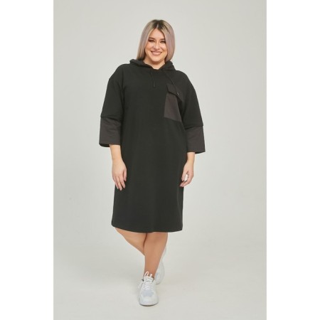 Female dress, size 56, black color-2