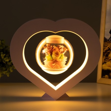 Table lamp "Heart Levitation" Led usb pink 24x22 cm Risalux-1