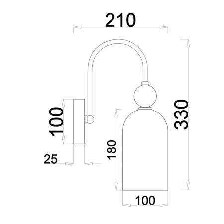 Wall lamp ODE E14x60W-5