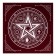 Ground for fortune -telling velvet "Pentagram", 50x50 cm, burgundy, 16+