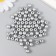 Set of beads "needlework" plastic, diameter 8 mm, 25 g, silver