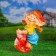 Garden figure "Gnome Girl on fly agaric" 27x28x39cm