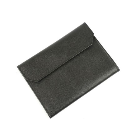 Passport cover on the button, black color