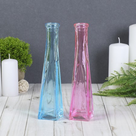 Transparent Strelka Vase 20x4.3x4.3 cm 0.1 l, mix-2