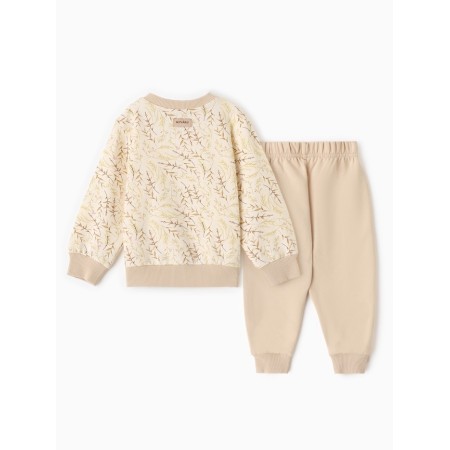 Set (sweatshirt and trousers) Children's minku "Nature", beige color, height 86-92 cm-14