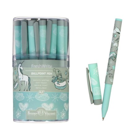 Ballic handle Freshwrite "Girl and unicorn. Snow", 0.7 mm, blue ink