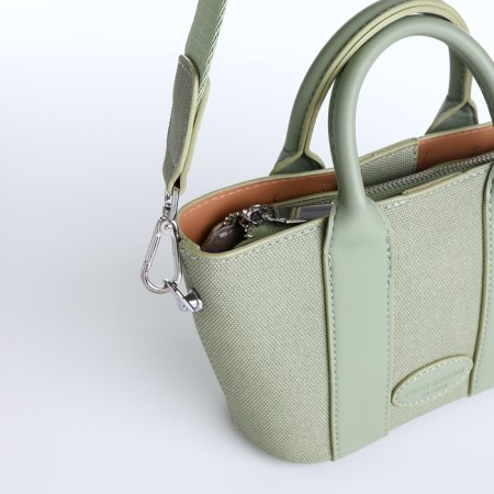 Bag Female Tout with zipper, green color-6
