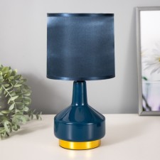 Berte table lamp E14 40W blue 14x14x30.5 cm Risalux