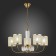 Suspended EVOLUCE lamp. Sle1119-303-05. Ellisse. 5x40 watts, E14, 65x65x39 cm, brass color