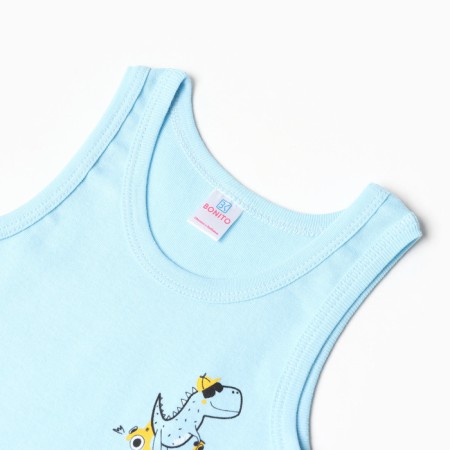 T -shirt for boys, blue color, height 92 cm-1