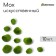 Moss Artificial "Stones", set of 10 pcs., Greengo