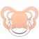 Nipple - orthodontic dummy, silicone, +6 months, with a holder, pink color