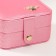 Casket Textiles for jewelry "Pig with decoration" Pink 10x10x6 cm