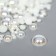 Decor for creativity plastic "Half of beads. Cream mother-of-pearl" d = 3-10 mm, set 10 grams