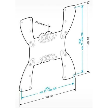 Holder LCDS-5057 Black Gloss 19 "-47" Max.30kg wall tilt 1004715-2