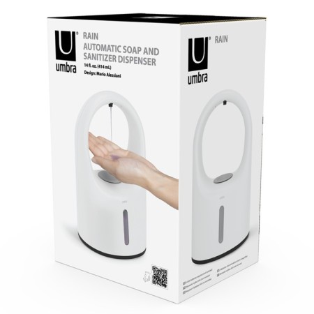 Liquid soap dispenser automatic umbra rain, 414 ml, white color-6
