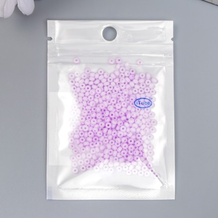 Glass 8/0 "Marshmallow. Matte. Cyclomen" 10 g-2