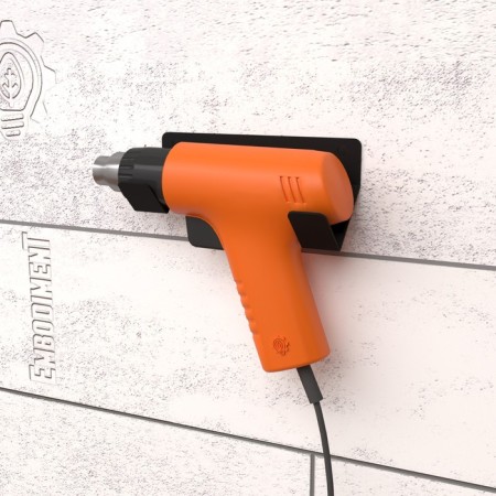 Holder for screwdrivers and building hairdries, wall, black-2