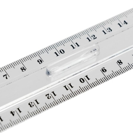 Ruler with a holder of 20 cm, transparent-2