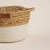 Basket for storage of manual weaving, 27 × 20 × 15 cm, with handles, reeds, cotton