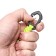 Tourist carbine, with paracord, neon - green, 11 cm