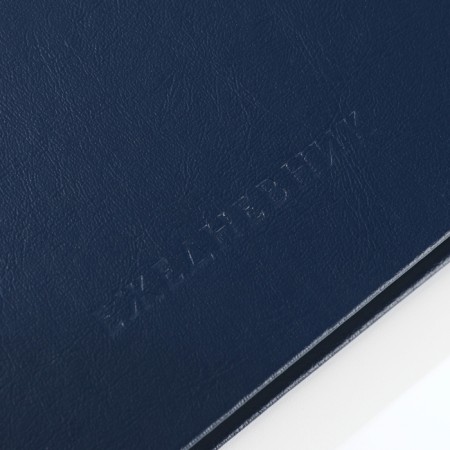 Deliciper of Leduced A5, 160 liters. Solid cover. Leatherette. Blue. Cream block-2