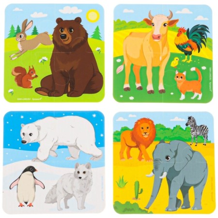 Soft puzzle for kids "Animals of the World", 16 details, crumb I-5