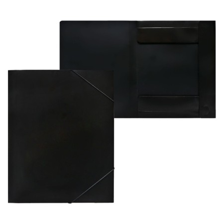 A4, 500MKM, calligrata elastic band on elastic band, root of 25 mm, up to 230 sheets, embossing "sand", black-9