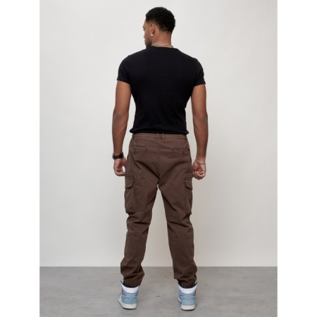 Cargo jeans men, size 46-48, brown color-4