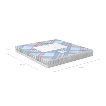 Notebook of 18 sheets in the ruler, Erichkrause Optima Check, cover coated cardboard, offset block, mix-7
