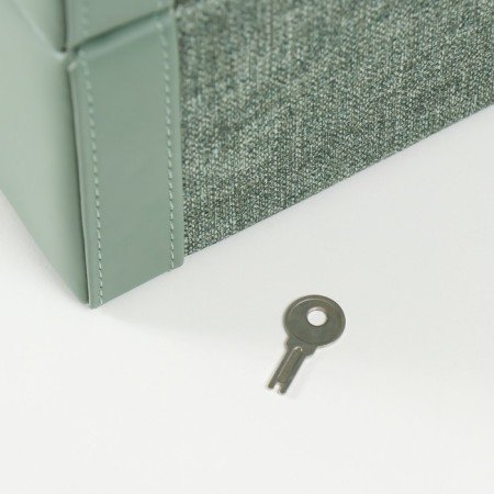 Casket to the leatherette for decorating the chest "Green" combined 23.5x16.5x14.5 cm-5