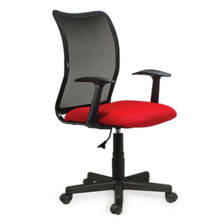 The operator’s chair Brabix Spring MG-307, with armrests, combined red/black-2
