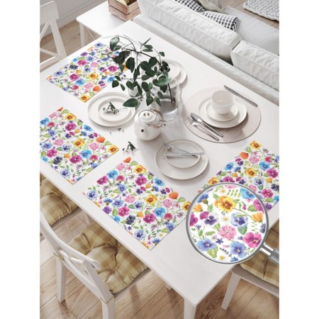 A set of napkins for setting the table "Color Paints", rectangular, size 32x46 cm, 4 pcs-1