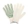 Garden gloves, x/b, knitting grade 10, 4 threads, size 9, with PVC dots, white, Greengo