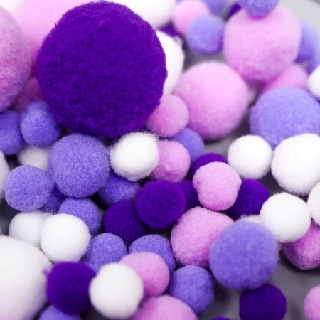Decor for creativity "Pomponchiki. Violet mood" d = 1-3 cm set of 135 pcs-1