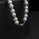 Pearl beads "Bride" with rhinestones, ball No. 8, white color, l = 45 cm
