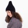 Female cape demi-season, black color, size 52-56